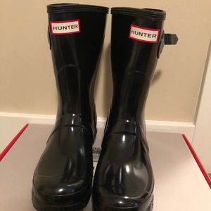 Glossy Black Hunter Boot + Boot Sock